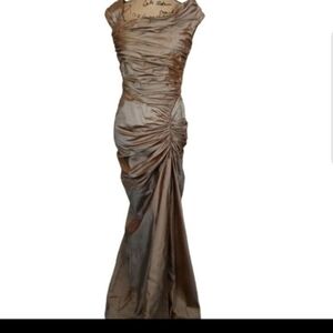 Tadashi Shoji Bronze Maxi Dress
